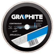   GRAPHITE - Gyémánt vágókorong, folyamatos élű (vizes használatra), 230mm