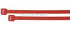 Újranyitható műanyag kábelkötegelő, PA 6.6 piros, 7,6x300