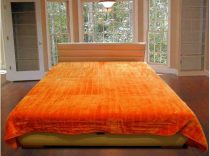 Merinos pléd, ágytakaró narancs 150 x 220
