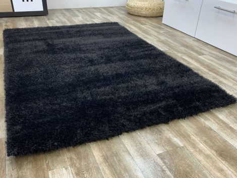 Puffy shaggy szőnyeg black 60 x 110 x 5 cm