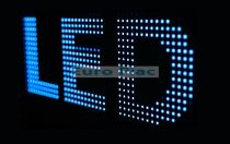   Fényreklám, Wifis programozható fényújság, futó reklám, kék színben, 21x102cm