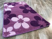 Margit nyírt szőnyeg virágos lila 200 x 280