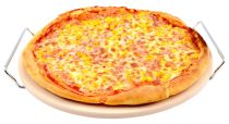  Pizzasütő kő lap 33 cm, állvánnyal 