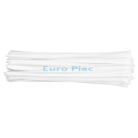 Műanyag kábelkötegelő TOPEX fehér 7,6x500